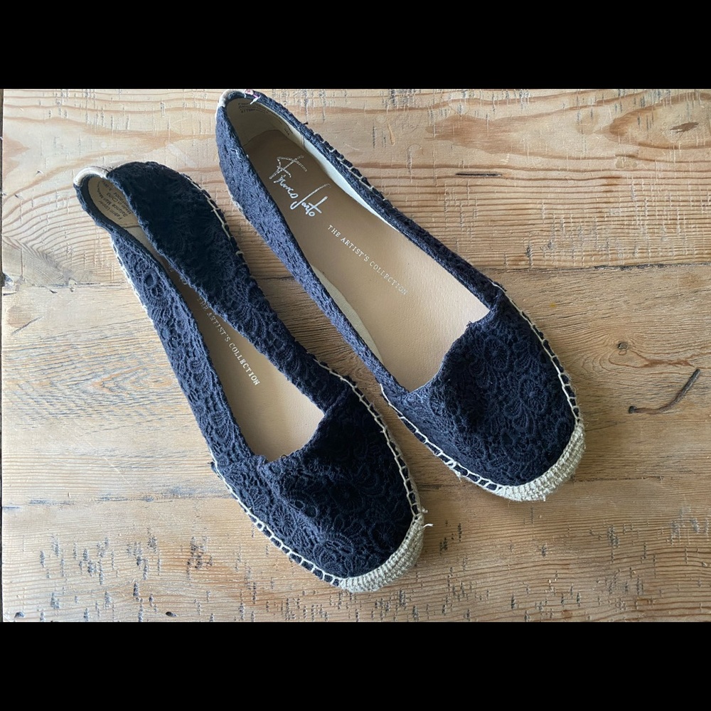 Black Crochet Espadrilles